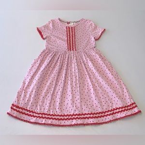 Mini Boden heart-print dress